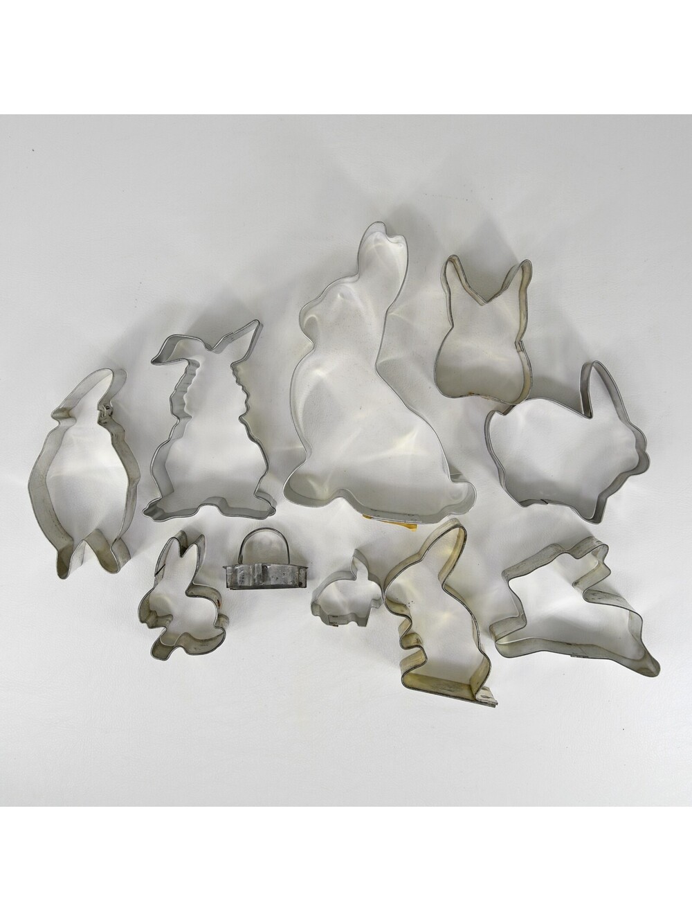 Cookie Cutter Lot of 10 Bunny Rabbit Easter Collection Stainless Steel Vintage